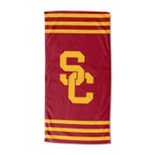 USC Trojans SC Interlock Cardinal Stripe Beach Towel